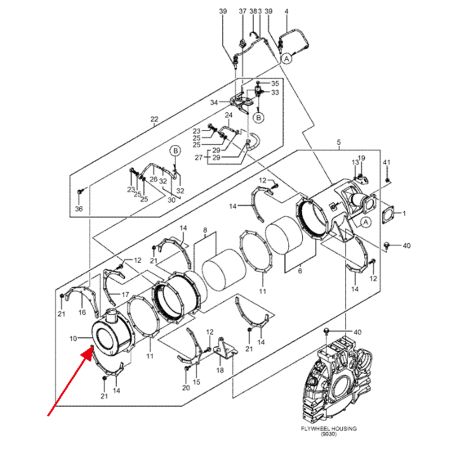 Silencieux XJAU-01270 pour excavatrice Case CX60C CX57C