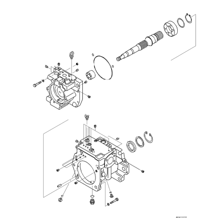Original Hydraulic Pump 708-1H-00260 for Komatsu Bulldozer D375A-6 D375A-6R