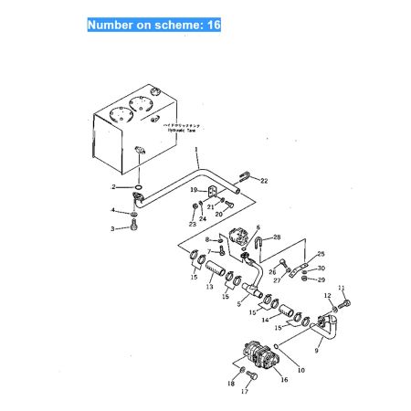 Pilot Gear Pump ASS'Y 705-54-20010 for Komatsu Excavator PC40-3