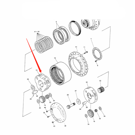 Buy Planetary Carrier 2413N438 for Kobelco Excavator K907-2 K907LC-2 MD200BLC from YEARNPARTS online store