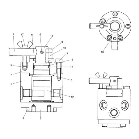 صمام التحكم عن بعد 2436U1458F3 للحفارة CX47 CX25 CX36 CX14 CX31