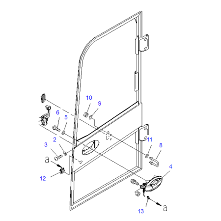 Side Door Assy 201-54-80054 2015480054 for Komatsu Excavator PC70-8 PC60-8