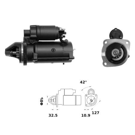 Starter Motor 2873K625 for Perkins Engine 1104D-E44T 1104D-E44TA 1104D-44