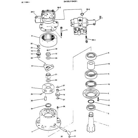 محرك التأرجح ASSY 24100J11943F1 24100J11943F2 للحفارة Kobelco SK60 SK60-3 SK60-4
