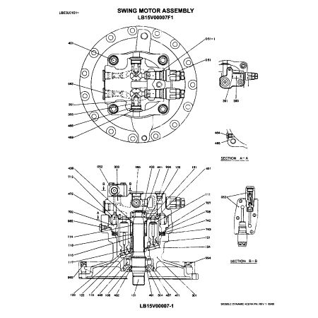 コベルコ建機SK290LC掘削機用スイングモーターASSY LB15V00007F1