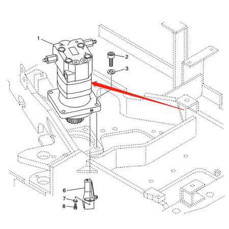 Schwenkmotor ASSY PE15V00001F1 für Case CX14 Bagger