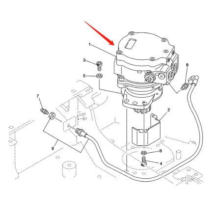 Schwenkmotor ASSY PV15V00017F1 für Case CX25 Bagger