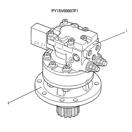 Swing Motor ASSY PY15V00007F1 for Case CX47 Excavator
