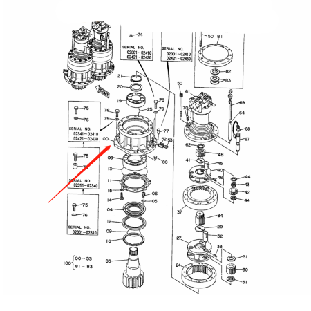 Swing Motor Base Hub 1012431 for Hitachi Excavator EX400