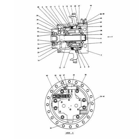 Swing Motor GearBox 2441U820F1 for SK200LC SK200 MD200C Excavator with Mitsubishi 6D34 Engine