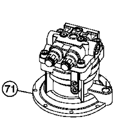 Swing Motor Head 4479815 for John Deere 180 Excavator