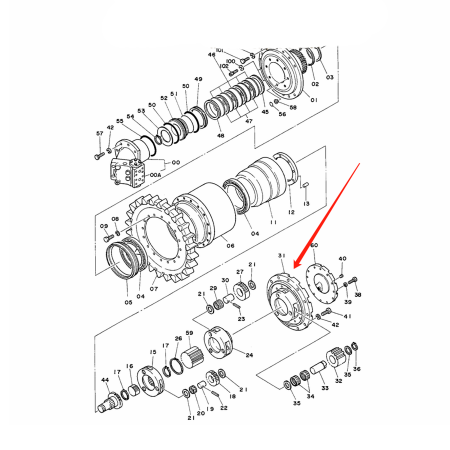 Buy Travel Planetary Carrier 1005953 for Hitachi Track UH083 from YEARNPARTS online store