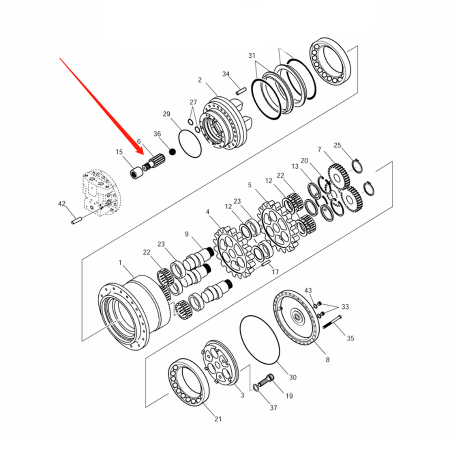 Buy Travel Motor Sun Gear 133594 for Doosan Daewoo Excavator SOLAR 220LC-V SOLAR 220LL SOLAR 220N-V SOLAR 225LC-V SOLAR 225NLC-V from YEARNPARTS online store