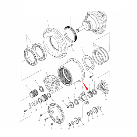Buy Travel Motor Sun Gear 2401P483 for Kobelco Excavator K907C K907CLC from YEARNPARTS online store
