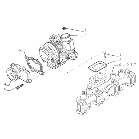 Turbocharger 2852559 for New Holland Excavator W110 W110TC WE150 W110 EVOLUTION MH CITY TIER3
