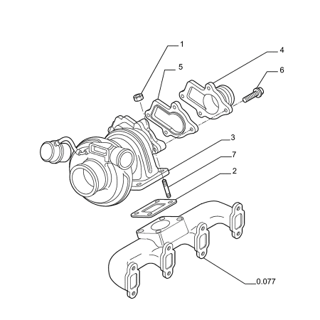 Turbocharger 2853396 for New Holland Excavator E135 E145