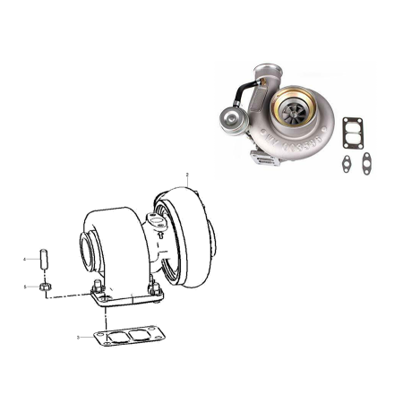 Turbocharger 4031649 for Hyundai Excavator R215LC-7(INDIA) R220LC-7(INDIA)