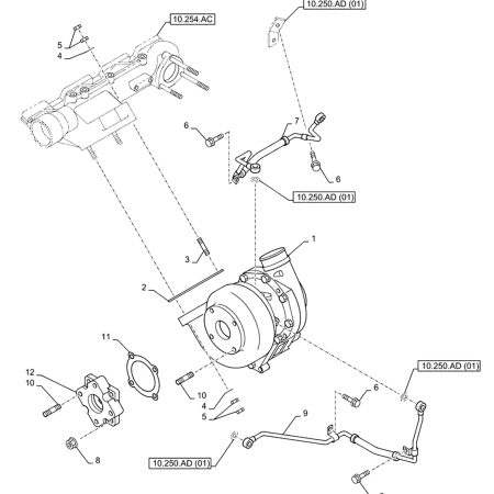 Turbocharger 48004889 48004889R for Engines AQ-6HK1XASS01-02