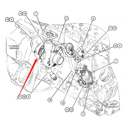 Turbolader 498-1551 für Caterpillar CAT 311F LRR XQ60 mit C4.3B-Motor