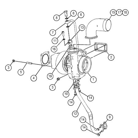 Turbolader 564-6221 für Caterpillar CAT 320D3 mit ALUW06DTI-Motor