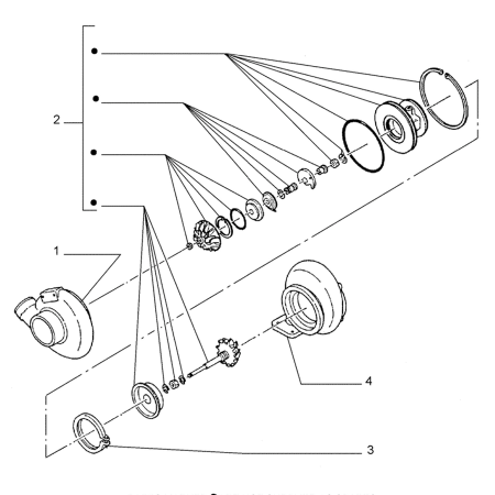 Turbocharger 71457067 for New Holland Excavator EX165