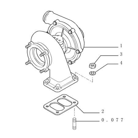 Turbocharger 72109995 for New Holland Excavator EX255 TIER2 EX285 TIER2