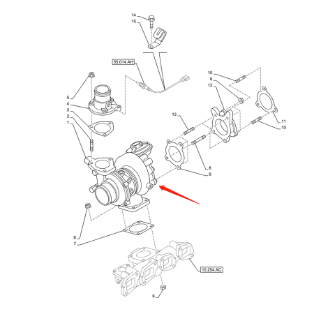 Turbocharger 84583468 for Case Crawler Excavator CX130C CX145C SR CX160C Engines AR-4JJ1XASS01-02