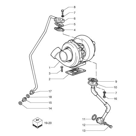 Turbocharger 99458969 Model TA3136 for New Holland Excavator EX135