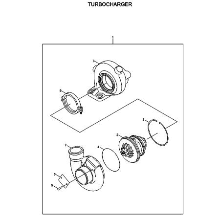 Turbocharger XJAF-02579 XJAF02579 for Hyundai Excavator R110-7A