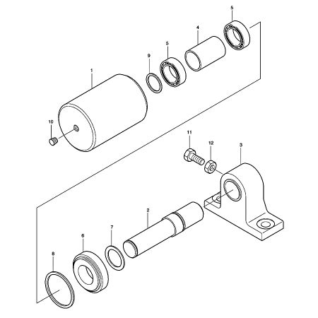 Rolo superior 2270-9013 22709013 para Doosan SOLAR 70-III