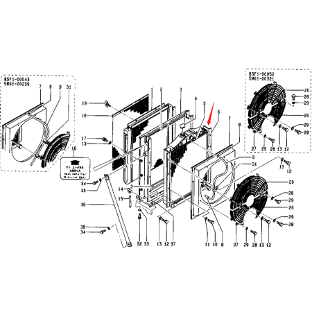 water-radiator-core-ass-y-085-8536-0858536-for-caterpillar-excavator-cat-e240b-el240b