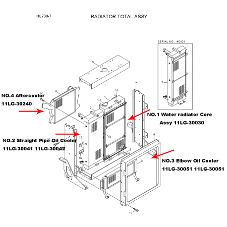 water-radiator-core-ass-y-11lg-30030-11lg30030-for-hyundai-wheel-loader-hl730-7-hl730tm-7