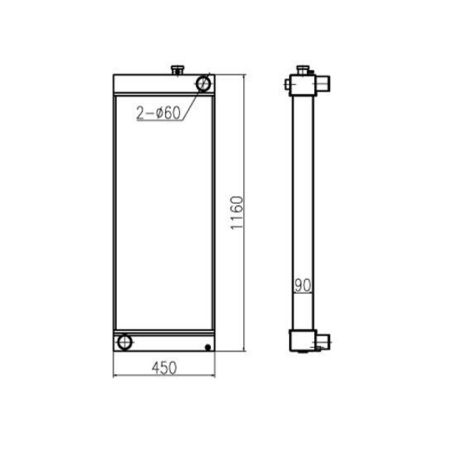 Water Radiator Core ASS'Y 423-03-41440 4230341440 for Komatsu Wheel Loader WA380Z-6