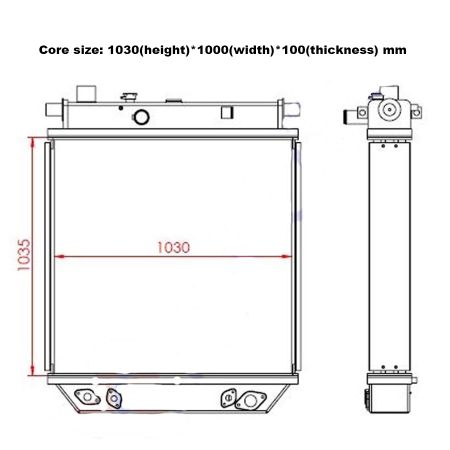 Buy Water Radiator Core ASSY 154-03-71101 1540371101 for Komatsu Bulldozer D85EX-15 D85EX-15R D85MS-15 D85PX-15 D85PX-15R from YEARNPARTS store