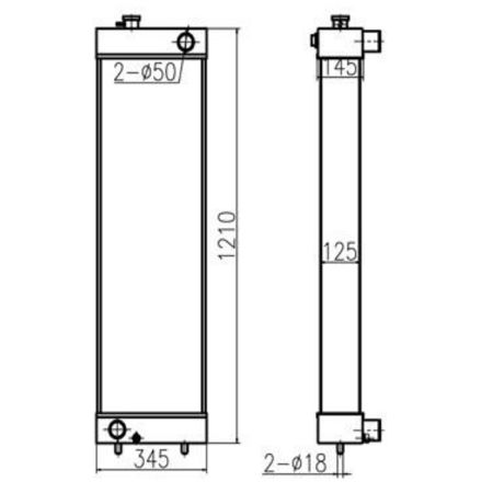 water-tank-radiator-ass-y-for-daewoo-excavator-dh420-7