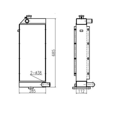 water-tank-radiator-ass-y-for-yuchai-excavator-yc85-8