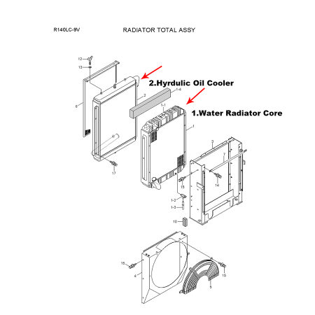 water-tank-radiator-core-11n3-47010-11n347010-for-hyundai-excavator-r140lc-9v-india-r110-7-india