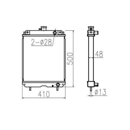 Water Tank Radiator Core ASS'Y 119254-44510 11925444510 for Yanmar GP8 GP10