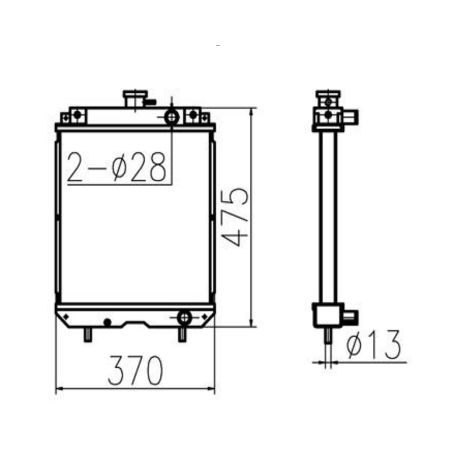 Water Tank Radiator Core ASS'Y 119265-44500 11926544500 for Yanmar