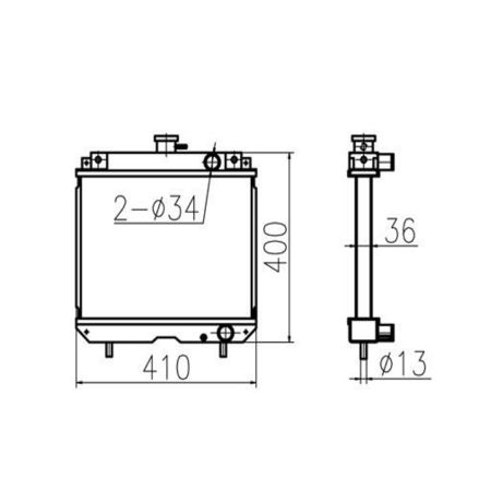 Water Tank Radiator Core ASS'Y 119853-44501 11985344501 for Yanmar F190 F210 F230 F250