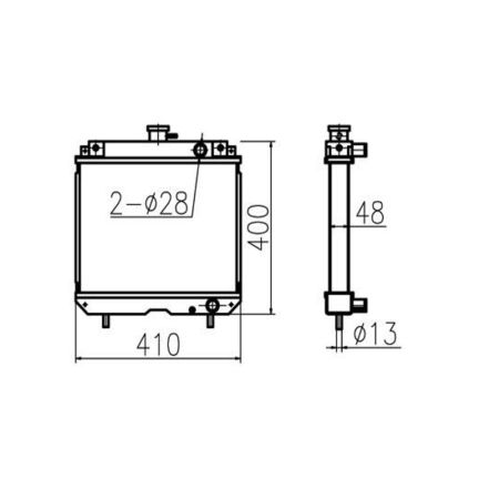 Water Tank Radiator Core ASS'Y 119854-44500 11985444500 for Yanmar F190 F210 F230 F250