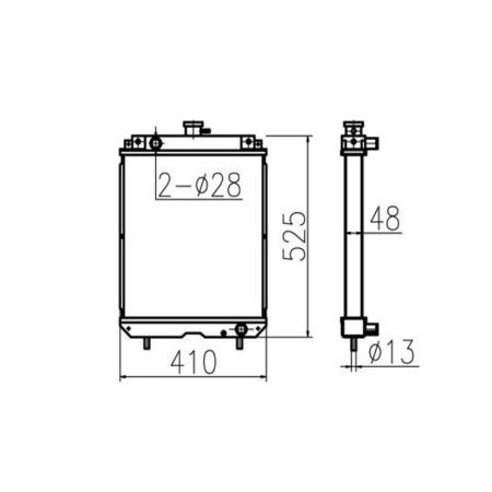 Water Tank Radiator Core ASS'Y 129457-44501 12945744501 for Yanmar US40 US46 US50