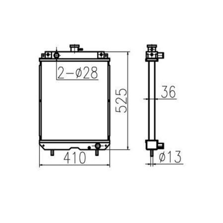 Water Tank Radiator Core ASS'Y 129459-44501 12945944501 for Yanmar US32 US36