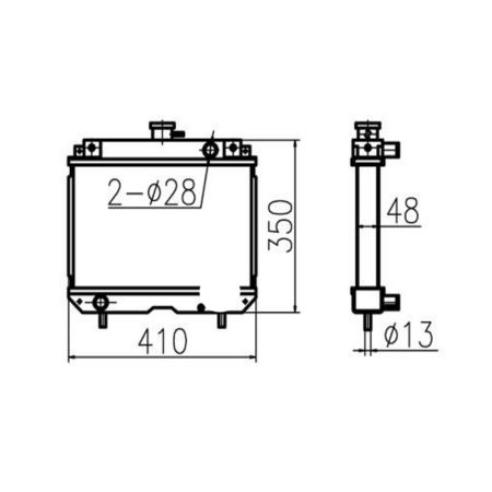 Water Tank Radiator Core ASS'Y 198163-00600 19816300600 for Yanmar MT136 MT146 MT156