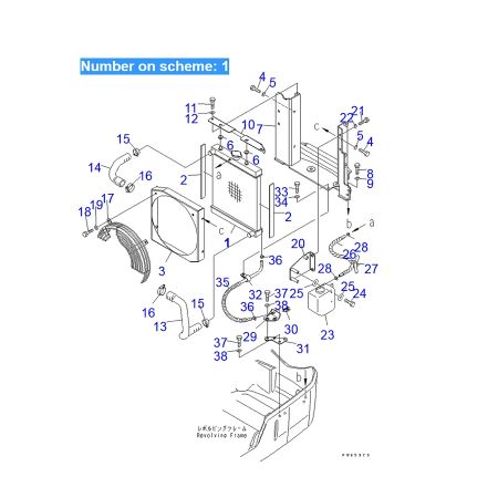Water Tank Radiator Core ASS'Y 21S-03-31111 21S0331111 for Komatsu Excavator PC09-1 PC09-1-A PC09-1-B