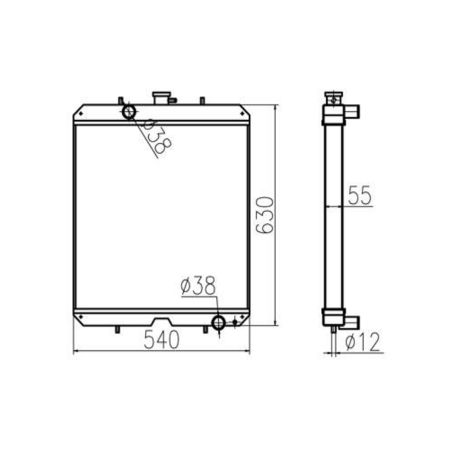Water Tank Radiator Core ASS'Y for Yanmar VIO90 VIO80NS