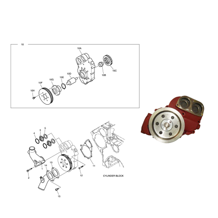 Water Pump 65.06500-6173D 65.06500-6173A 65.06500-6173E 400921-00033A 400921-00033C for Doosan Daewoo Excavator