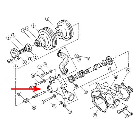 Water Pump 7W-4715 7W-4563 for Caterpillar CAT 224 Excavator with Perkins 6.3544 Engine