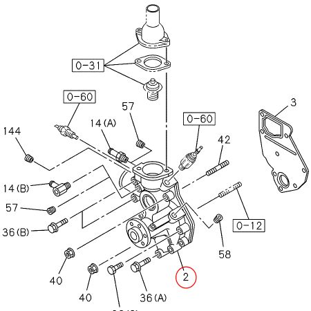 Bomba de agua 87730495 84157729 para excavadora Case CX75SR CX80