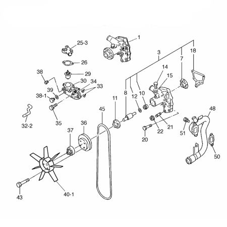 Water Pump 894338-8480 8943388480 for Doosan Daewoo Excavator SOLAR 55 Isuzu Engine 4LC1